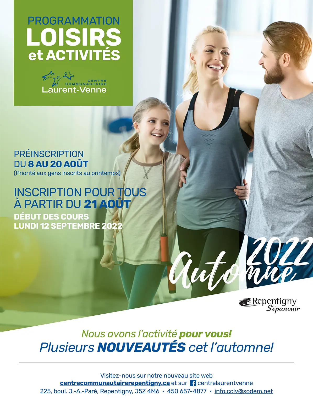 Cours Automne 2022 Centre Laurent-Venne