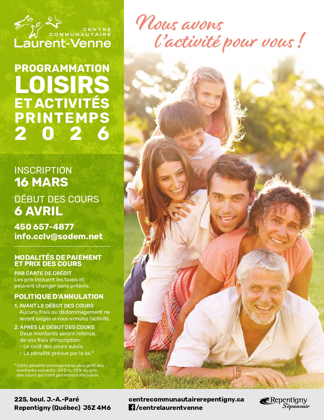 Centre communautaire Laurent-Venne - Automne 2024