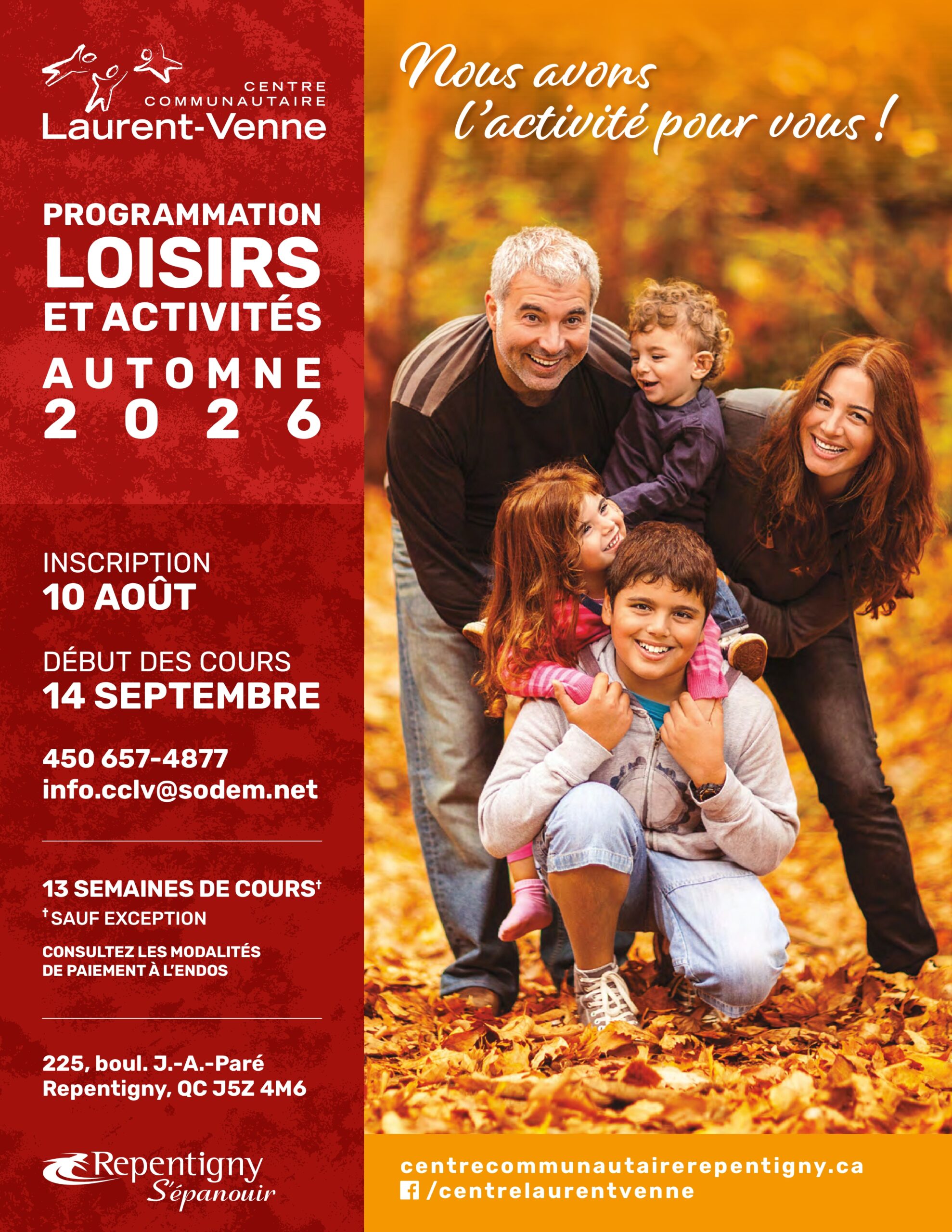 Centre communautaire Laurent-Venne - Automne 2024
